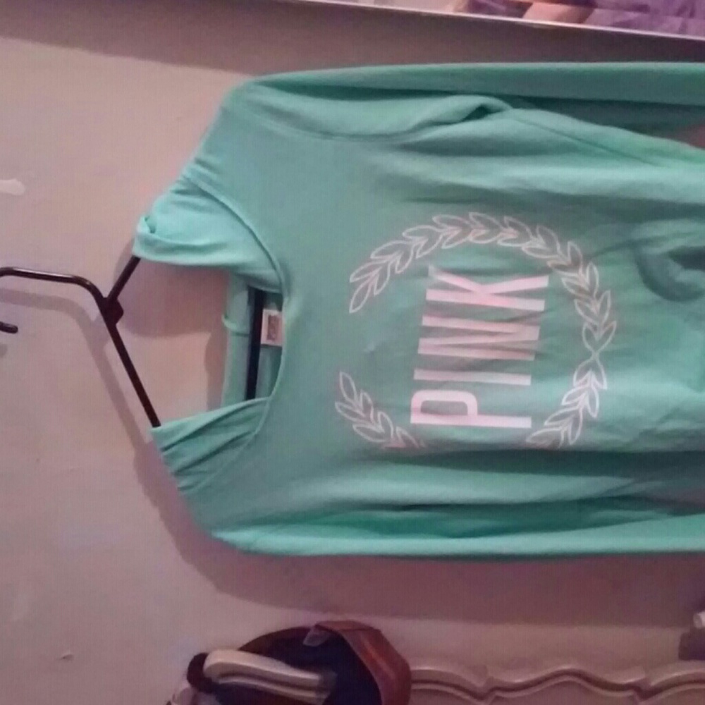 Pink teal hoodie